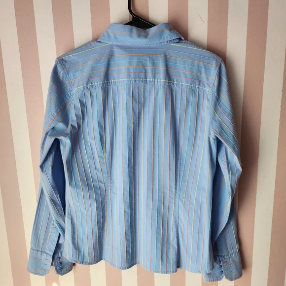 Talbots Multicolor Striped Shirt - Picture 5 of 8